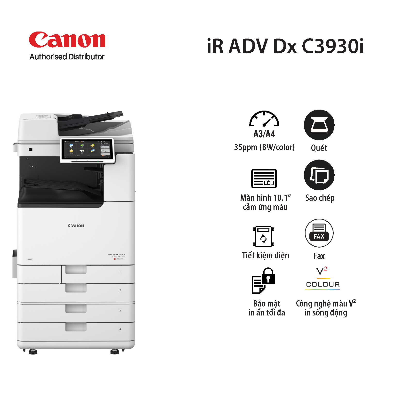 Máy photocopy màu Canon C3930i